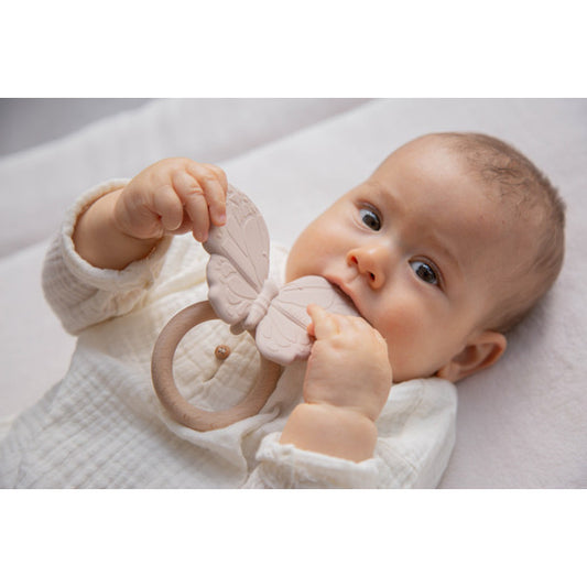 Label label bijtring vlinder siliconen