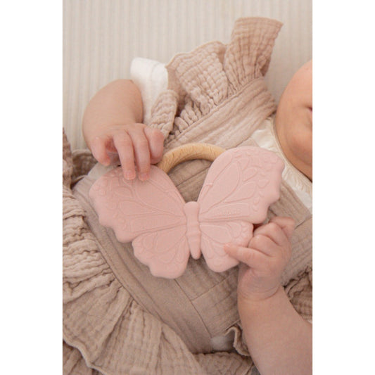 Label label bijtring vlinder siliconen