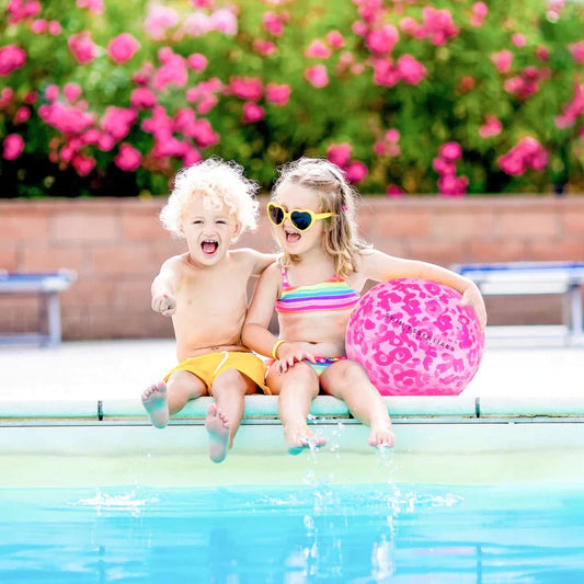 Swim Essentials Strandbal Neon Panterprint