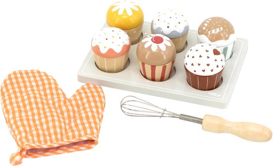 Tryco Houten Cupcake set