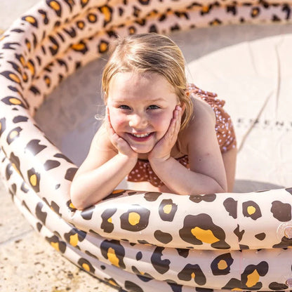 Swim Essentials Inflatable Swimming Pool Beige Panther Print Ø 150 cm