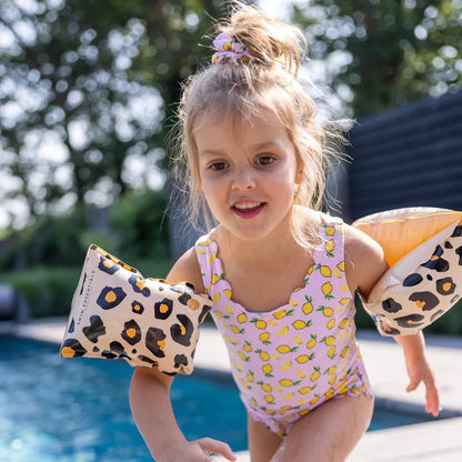 Swim Essentials Beige Panterprint Zwembandjes 2-6 jaar