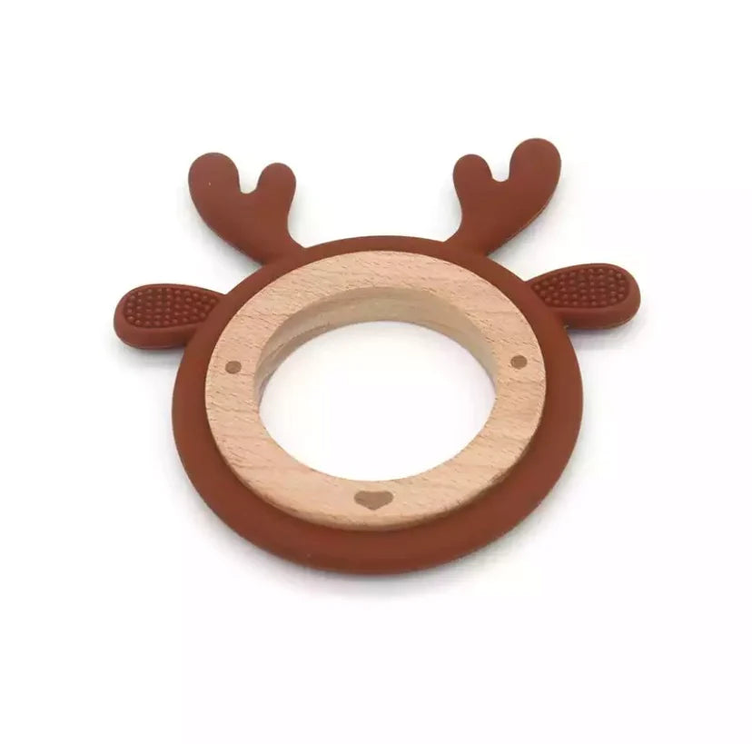 Reindeer teething ring &amp; teething toy