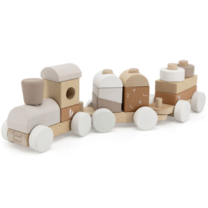 Label Label Wooden train nougat 